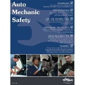 Auto Mechanic Safety Poster (18 by 24 inch)