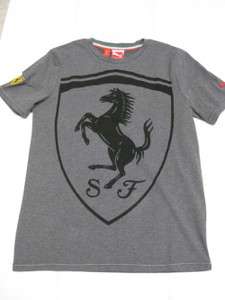 Puma Ferrari Big Logo T Shirt Save 20% Gray Small  