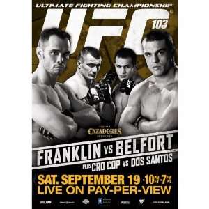 UFC 103 Autographed Poster