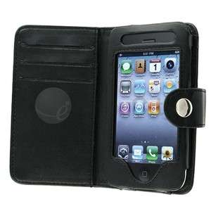 BLACK LEATHER CASE COVER Pouch Accessory Fit For Apple iPhone 3G 3Gs S