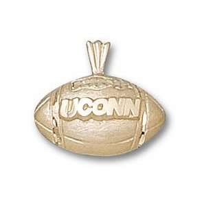  Connecticut Huskies UConn Football Pendant   10KT Gold 