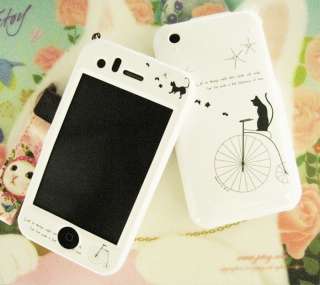 APPLE IPHONE 3G/3GS Hard Plastic Case Cover BIKE & CAT  