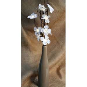   Arrangement   10 White Plum Flowers Ivory Vase