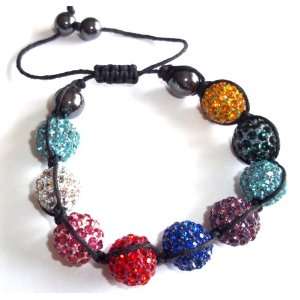   Bracelet Hip Hop 9 Multi Color Disco Ball True Fashion NY Jewelry