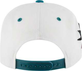 San Jose Sharks Super Star White/Teal Snapback Hat  