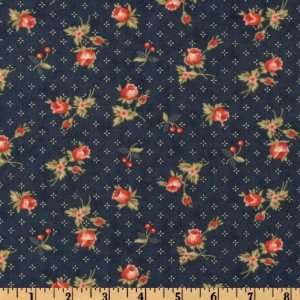  44 Wide Moda Bar Harbor Scattered Floral Navy Fabric By 