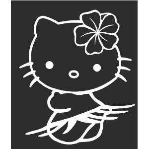  Hello Kitty Hawaii Sticker Decal White 5.5 Tall 