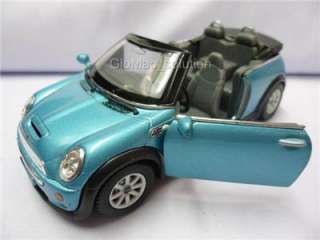   HOT Mini Cooper S Aqua Blue DieCast Metal MODEL carpull back toy car