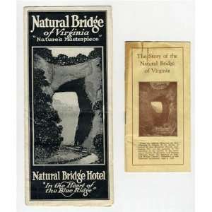 Natural Bridge of Virginia & Hotel Brochures 1920s Heart of the Blue 