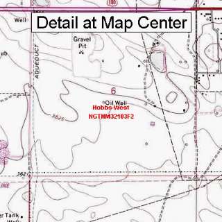 USGS Topographic Quadrangle Map   Hobbs West, New Mexico (Folded 