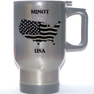  US Flag   Minot, North Dakota (ND) Stainless Steel Mug 