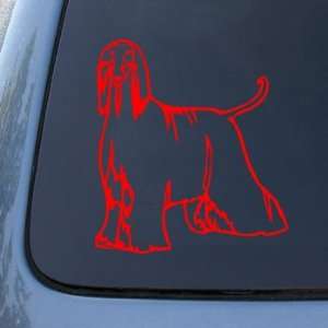 AFGHAN   Dog   Vinyl Car Decal Sticker #1481  Vinyl Color Red