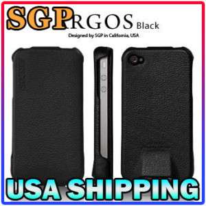 SGP CDMA Verizon iPhone 4 Leather Case Argos Black  
