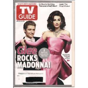  TV GUIDE APRIL 19TH TO 25TH 2010 GLEE ROCKS MADONNA 