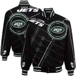  NY Jets Jacket  New York Jets Black On Point Midweight 