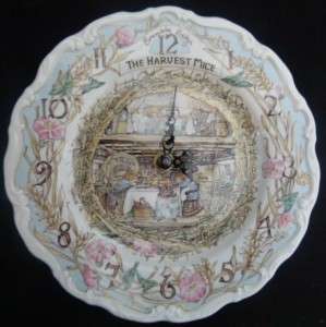 ROYAL DOULTON BRAMBLY HEDGE CLOCK PLATE   THE HARVEST MICE  