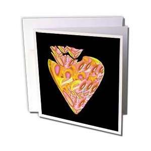 Alien Fantasy Psychedelic Heart   Surreal sci fi yellow and pink alien 