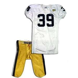  White No. 39 Game Used Kent State Powers Football Uniform 