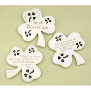   Irish Shamrock Magnet with Verse, 3 Piece Set