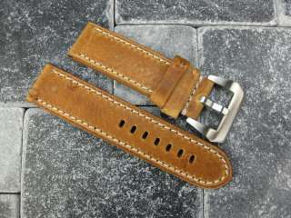 22mm NEW MOON COW LEATHER STRAP Band for PANERAI Brown  