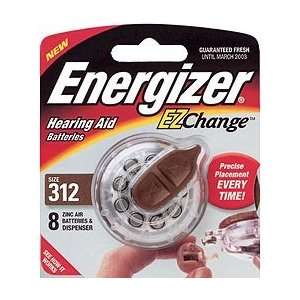  Energizer EZ Change Size 312 Hearing Aid Batteries 8 Pack 