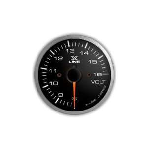  STRI Racing X Line 60mm Voltmeter Black Dial Automotive