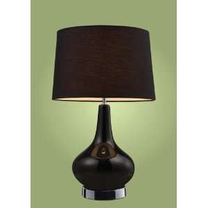  1 Light Table Lamp In A Black & Chrome Finish