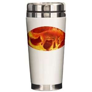  Wolf Ceramic Travel Mug by 