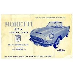   MORETTI Economical Luxury Car Brochure Torino Italy 