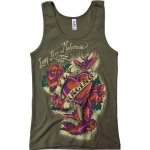  Fly Racing Womens I Luv Fly Tank Top   X Large/Olive 