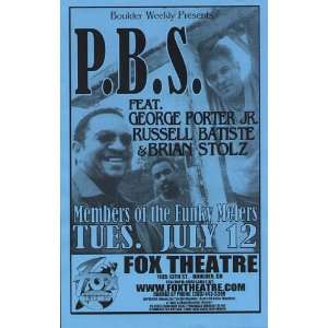  PBS Funky Meters Fox Boulder Concert Poster