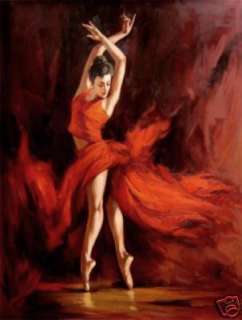 Art portrait oil paintingbeautiful dancing girl 24x36  