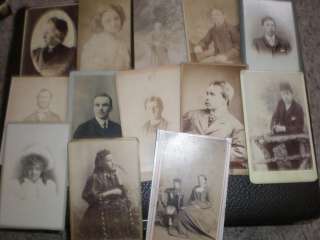 13 CDV old photographs of people 1880s   1890s (ref 14J)  