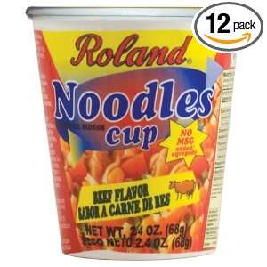 Roland Noodles Cup, Beef Flavor, 2.4 Ounce Packages (Pack of 12)