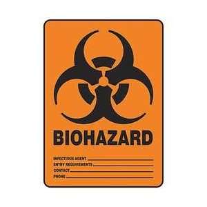 Biohazard Sign,14 X 10in,bk/orn,al,surf   REGUSAFE