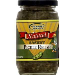 Puckered Pickle Co Natural Sweet Pickle Relish 12 oz (Pack Of 12)