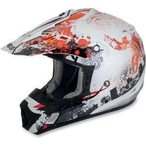 AFX FX 17 Helmet, Orange Stunt, Size Lg, Helmet Type Offroad Helmets 