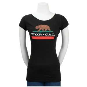 Nor Cal GIRLS T Shirts Republic Cap Sleeve   Black 