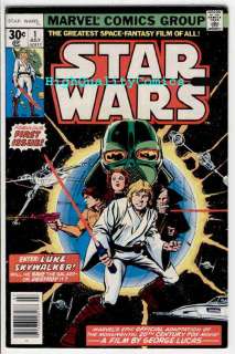 STAR WARS #1, VFN, Luke Skywalker, 1977, Hans Solo, Darth Vader 