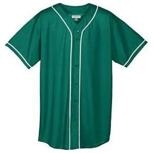 Augusta Youth Mesh Button Front Custom Baseball Jersey 