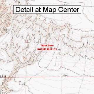 USGS Topographic Quadrangle Map   Tiber Dam, Montana (Folded 