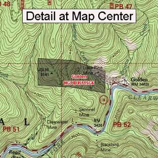  USGS Topographic Quadrangle Map   Golden, Idaho (Folded 