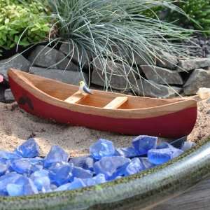  Wooden Canoe, Red Patio, Lawn & Garden
