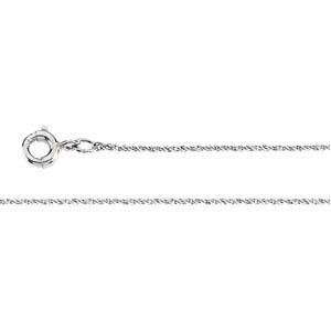  Platinum 16 inch 1.00 mm Twisted Rope Choker Necklace in 