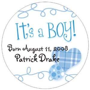   Its a Boy Festive Design Personalized Travel Candle Favors (Set of 24
