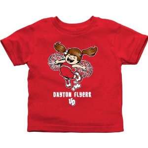    Dayton Flyers Toddler Cheer Squad T Shirt   Red