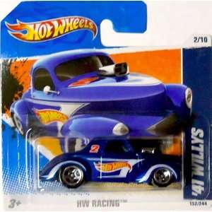2011 Hot Wheels 41 WILLYS (Blue w/Logo) #152/244, HW Racing #2/10 