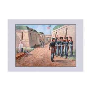  US Navy Firing Squad 12x18 Giclee on canvas
