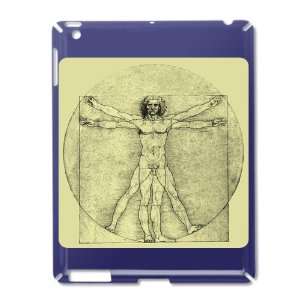  iPad 2 Case Royal Blue of Vitruvian Man by Da Vinci 