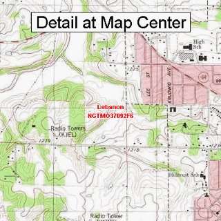  USGS Topographic Quadrangle Map   Lebanon, Missouri 